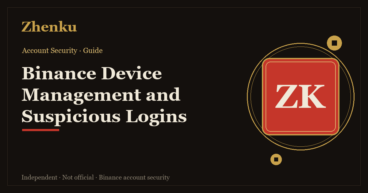 Binance device management and suspicious logins cover