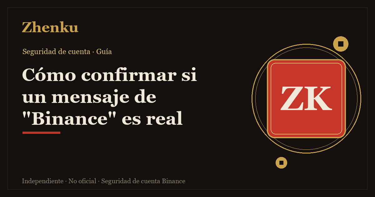 Portada sobre cómo confirmar si un mensaje de Binance es real